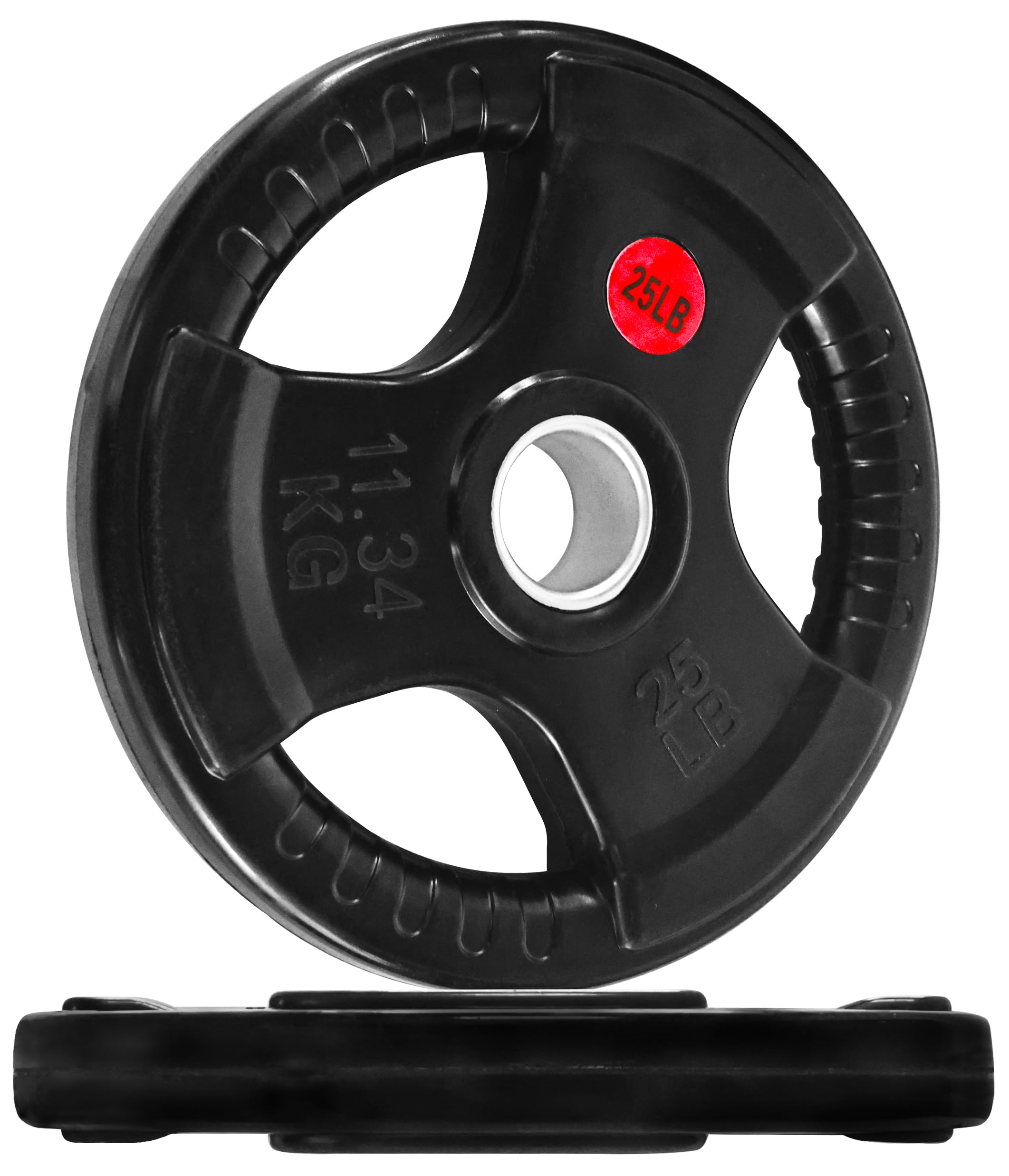 Signature Fitness 25LB Olympic Cast Iron Weight Plates - 2-Inch Pair