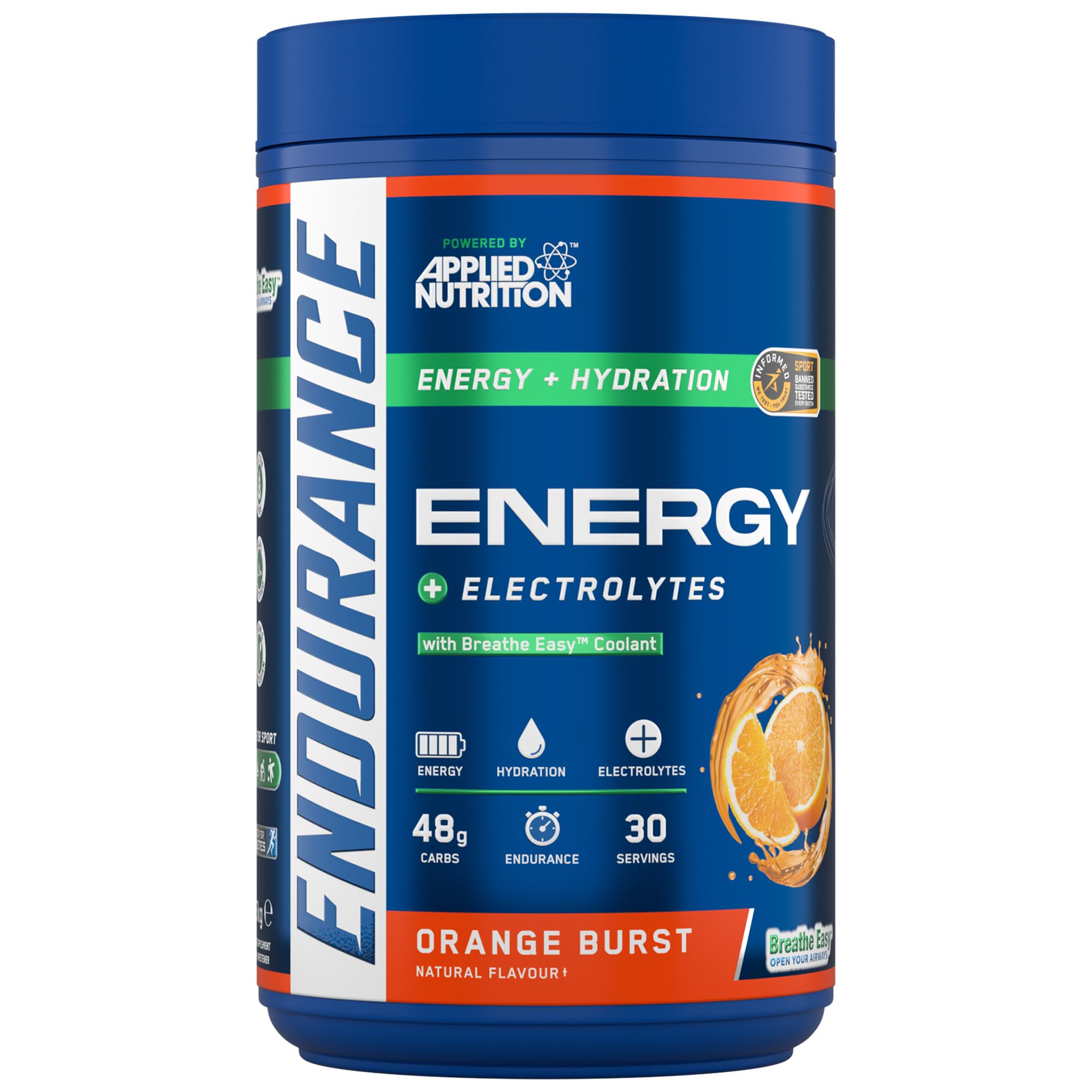 Applied Nutrition Breathe Energy Drink Powder - Orange Burst 1.5kg