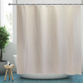 Linen Textured Fabric Shower Curtain - Beige, 180x200cm