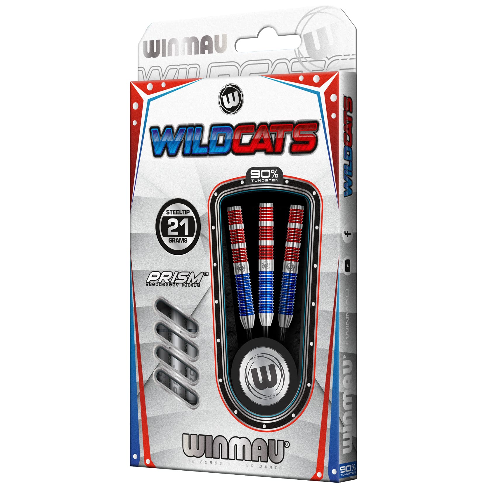 Winmau Wildcats 90% Tungsten Steeltip Darts Set - 21g Professional