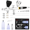 NEOECO SJ83 Dual-Action Gravity Feed Airbrush Kit with 3 Nozzle Sizes