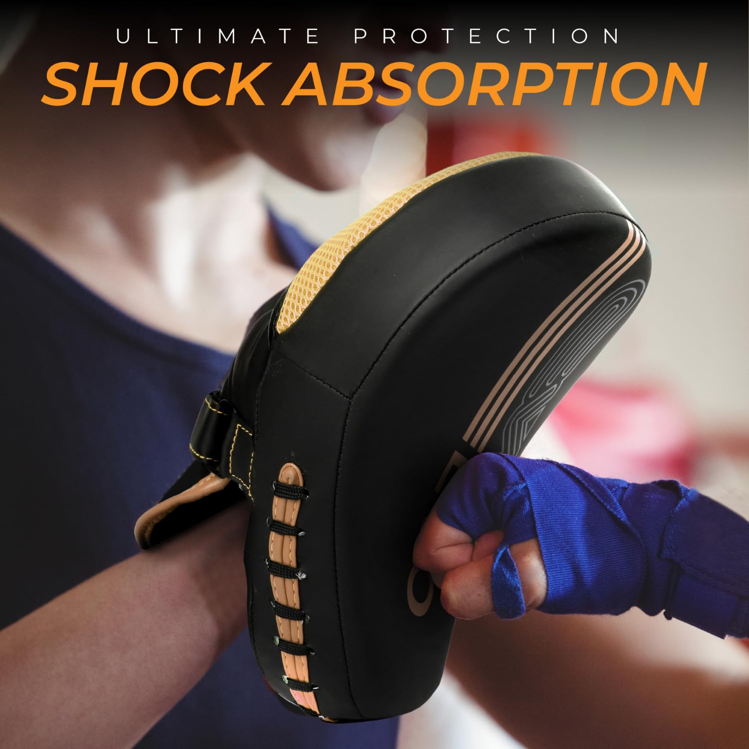 EVO Fitness Matte Black Boxing Gloves and Pads Set | Faux Leather MMA Gear