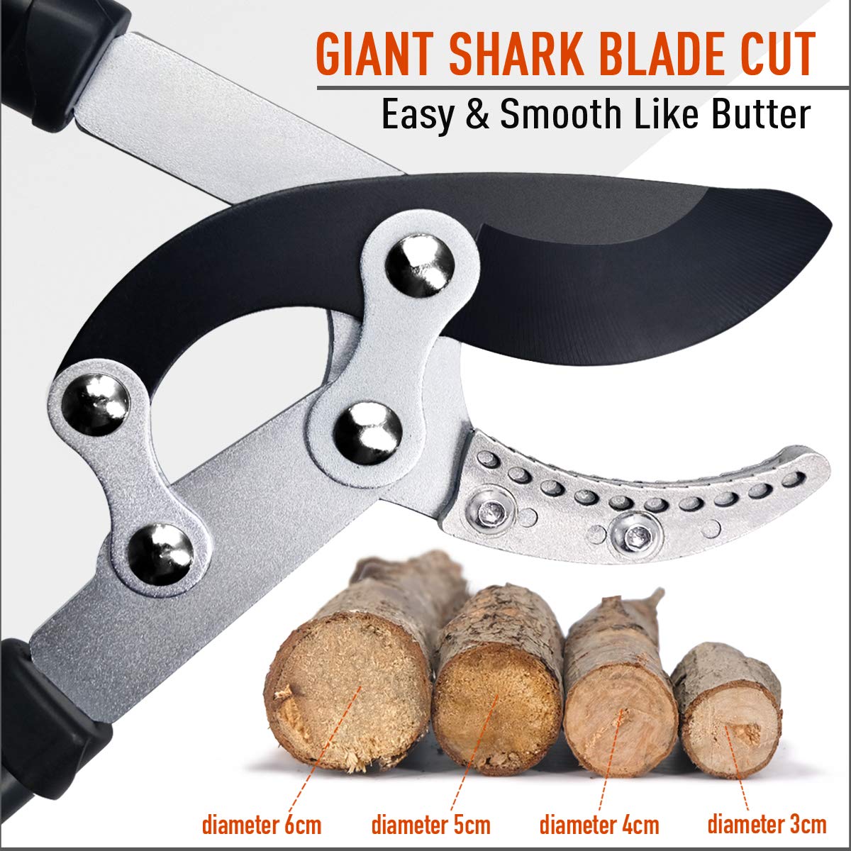 Jardineer Heavy Duty Anvil Loppers and Pruning Shears with Spare Blade