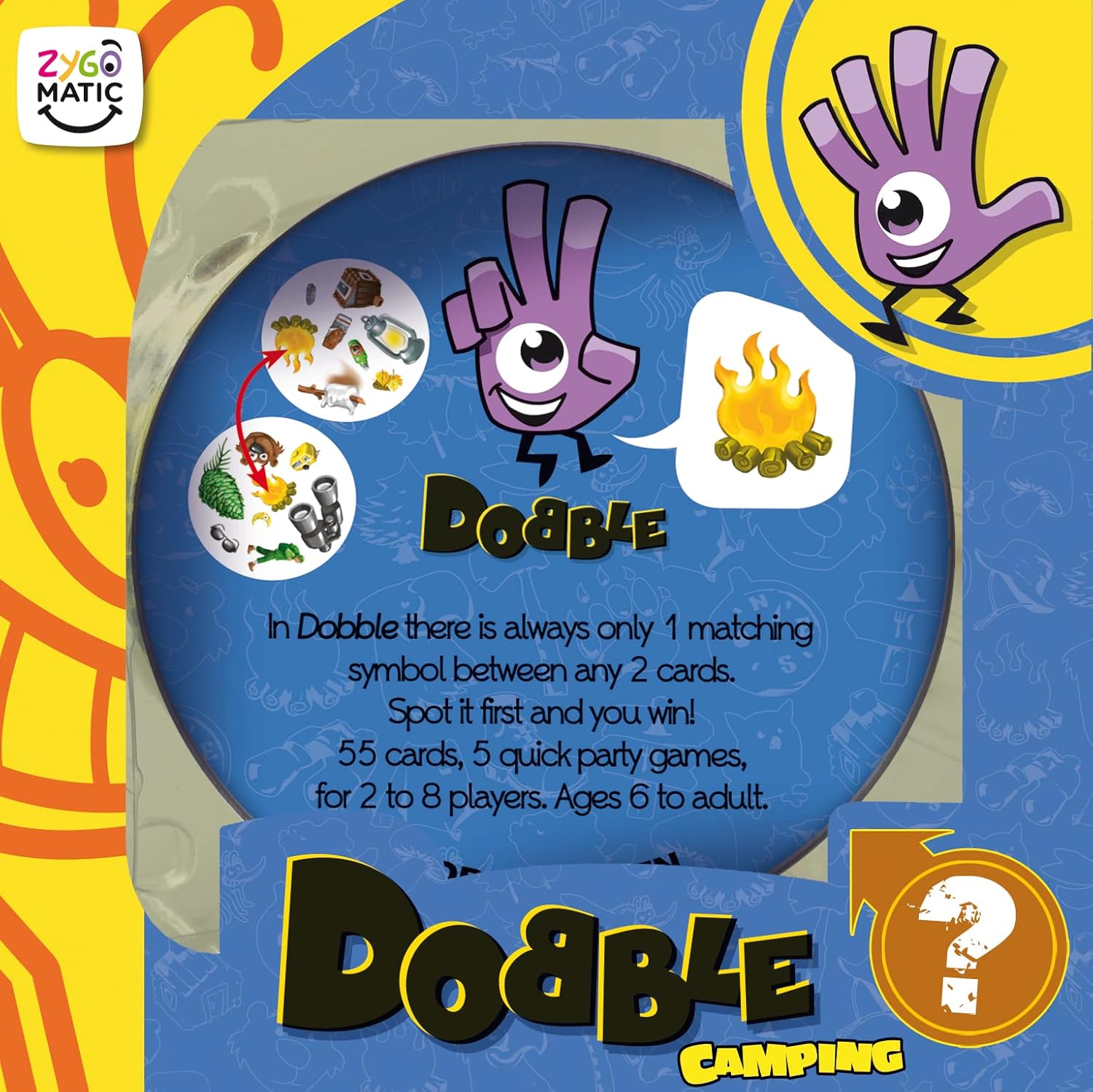 Dobble Camping Card Game by Snaps – Fast-Paced Family Observation Game