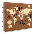 Creawoo Wooden Our Adventure Book - DIY Travel Scrapbook & Photo Album