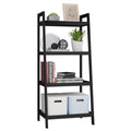 SMIBUY 4-Tier Bamboo Bookshelf | Space-Saving Storage Rack - Black