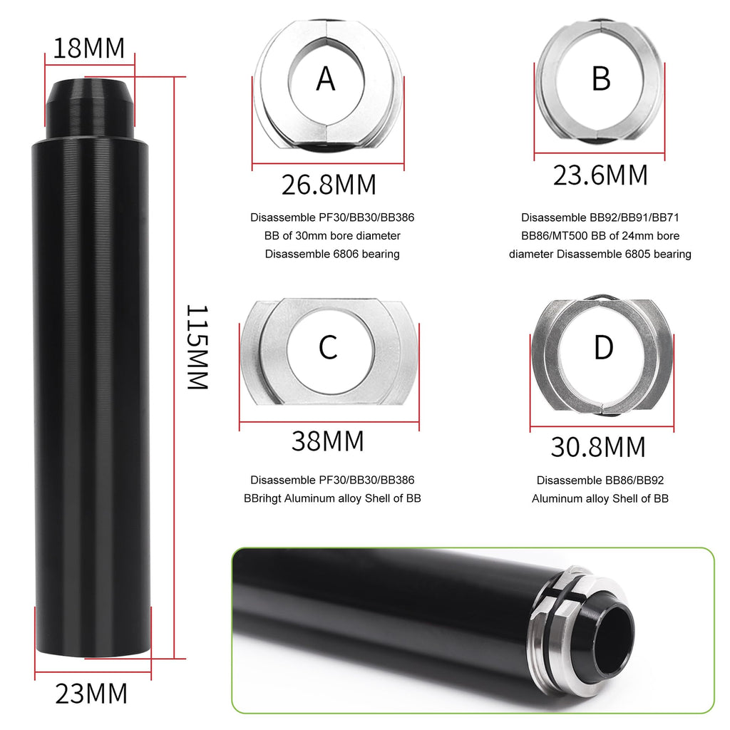 Mimoke Bicycle Bottom Bracket Tool | BB86 BB30 PF30 Press Install & Removal