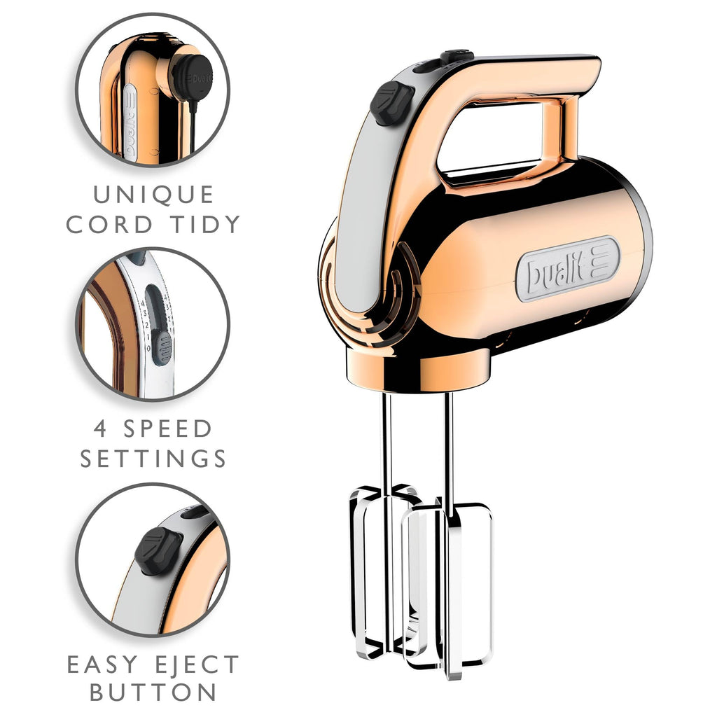 Dualit 400W Hand Mixer in Copper | Includes 3 Baking Attachments