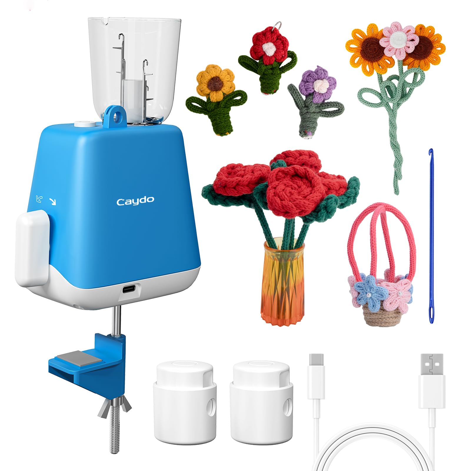 Caydo Electric French Knitting Machine – Automatic I-Cord Maker Tool