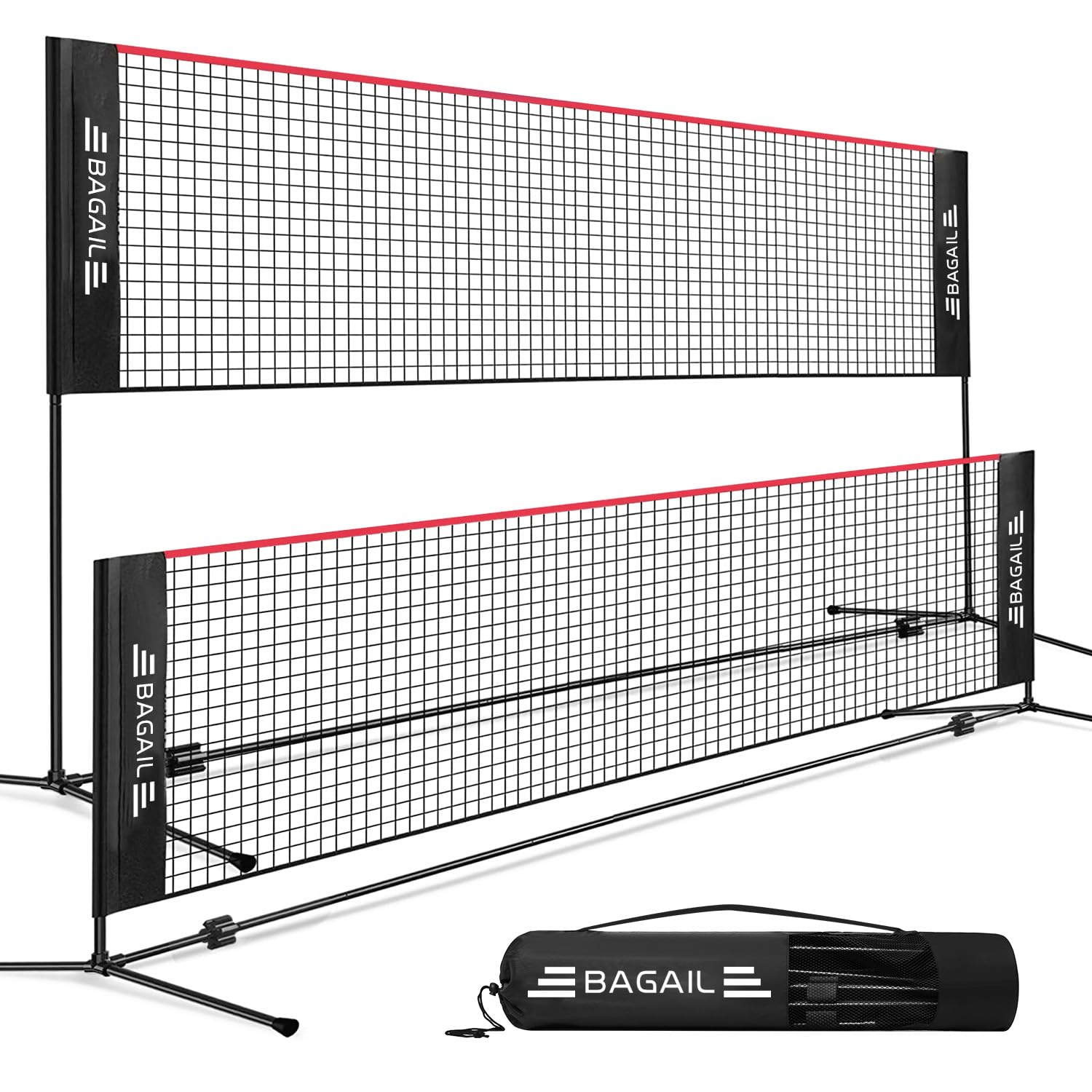 BAGAIL Portable Badminton Net – Height Adjustable Foldable Sports Net