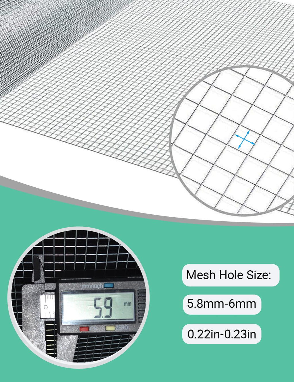 C&Xanadu Rodent Mesh – 400mm x 12m Galvanised Steel Rat Proof Wire Roll