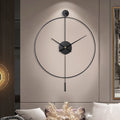 Large Metal Pendulum Wall Clock | Silent Non-Ticking 20x29"