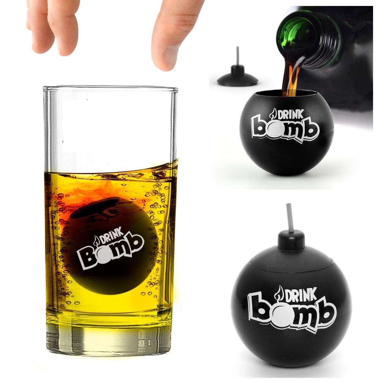 Bar Amigos Drink Bomb Shot Cups with Recipe Cards, Set of 4, 25ml