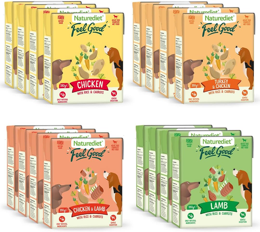 Naturediet Natural Wet Dog Food Selection Pack - 16 x 390g Cartons