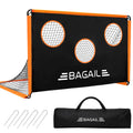 Bagail 2-in-1 Football Goal Net with Target – Portable 6x4ft Soccer Goal