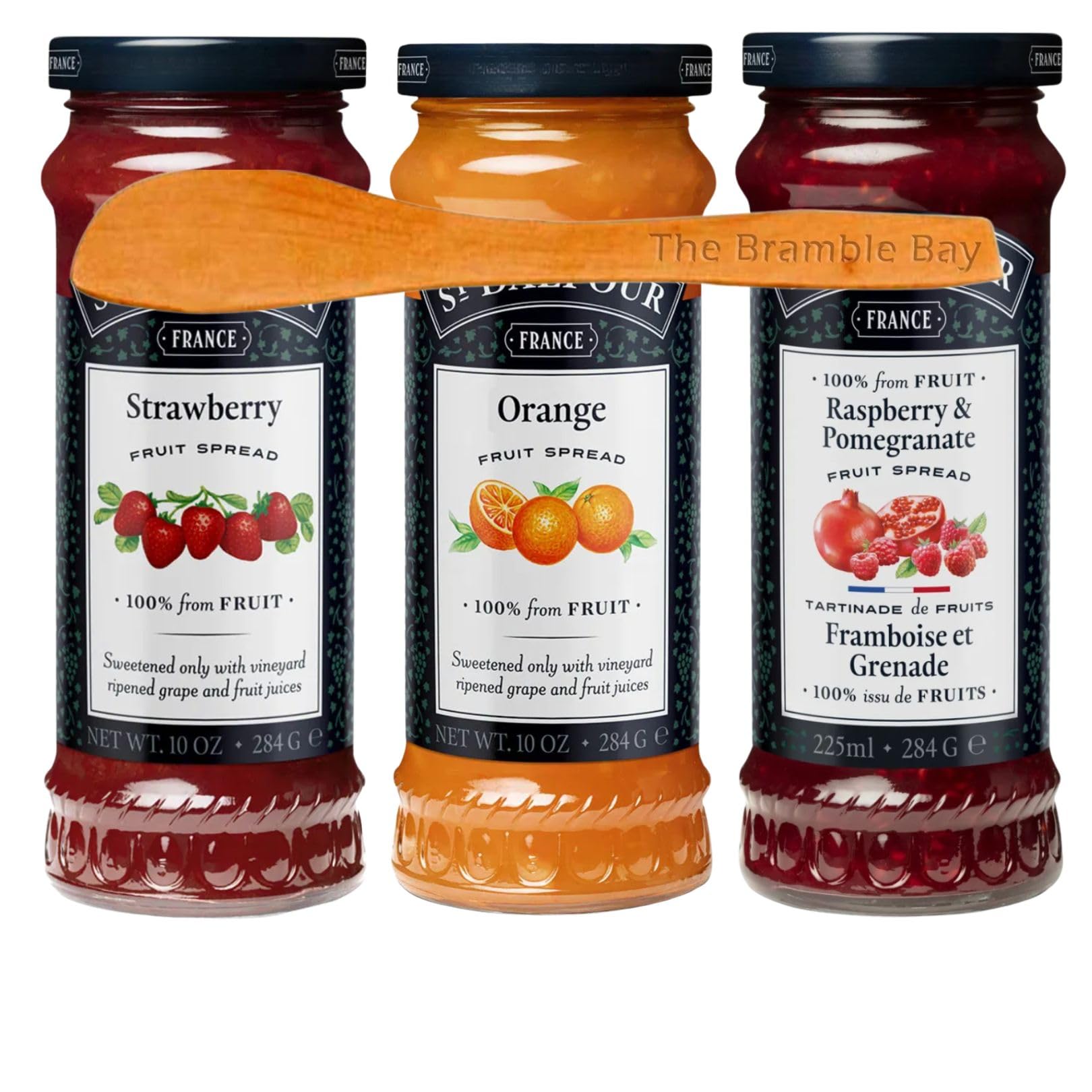 Fruit Spreads Bundle – Strawberry, Orange, Raspberry & Spatula