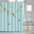 Bonhause Birds and Flowers Shower Curtain | Waterproof Polyester – 180x180cm