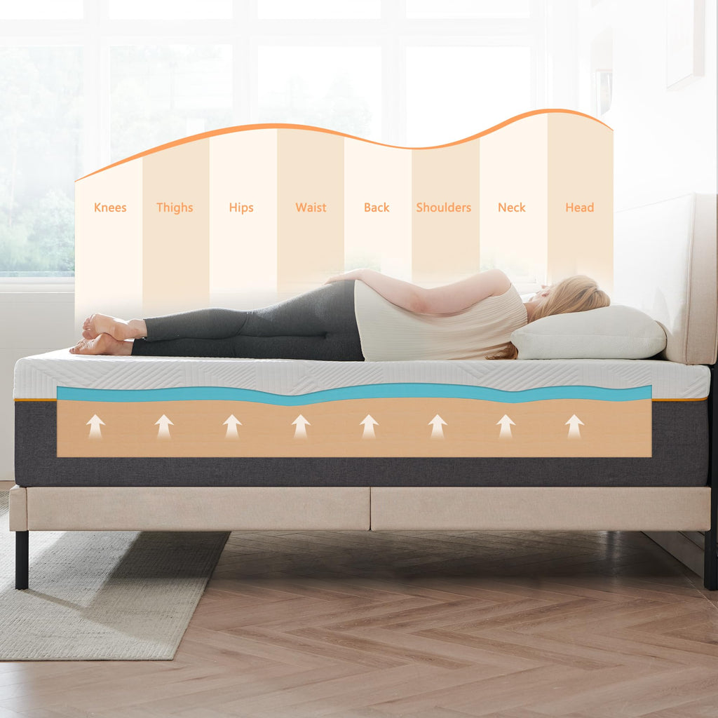 Sleremind Single Memory Foam Mattress – 15cm Medium Firm, Orange