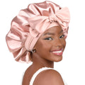YANIBEST Silk Bonnet for Sleeping - Double Layer Satin Lined - Blush Pink