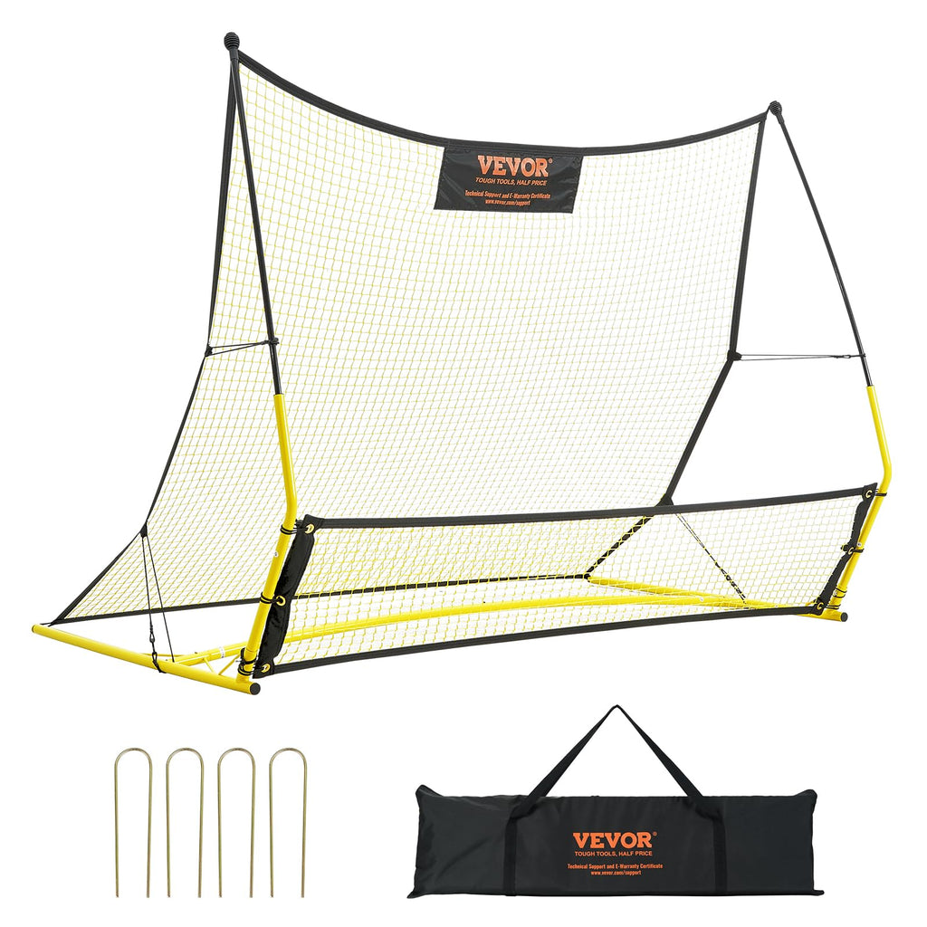 VEVOR 2-in-1 Soccer Rebounder Net | 72x51 Iron Football Practice Goal