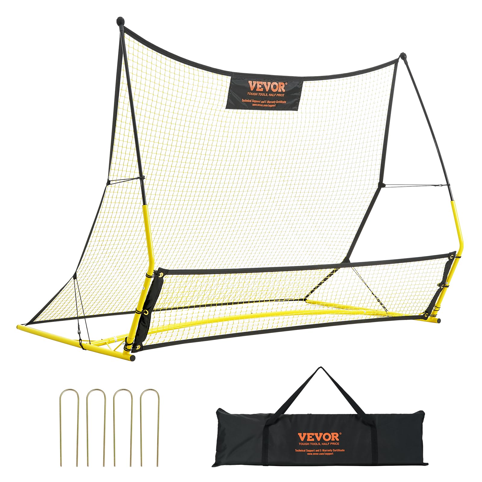 VEVOR 2-in-1 Soccer Rebounder Net | 72x51 Iron Football Practice Goal