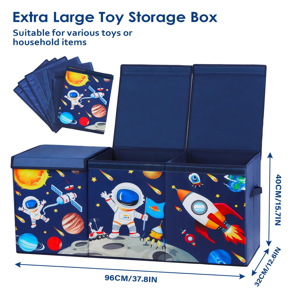 Decalsweet Astronaut Extra Large Toy Storage Box – Foldable Oxford Chest