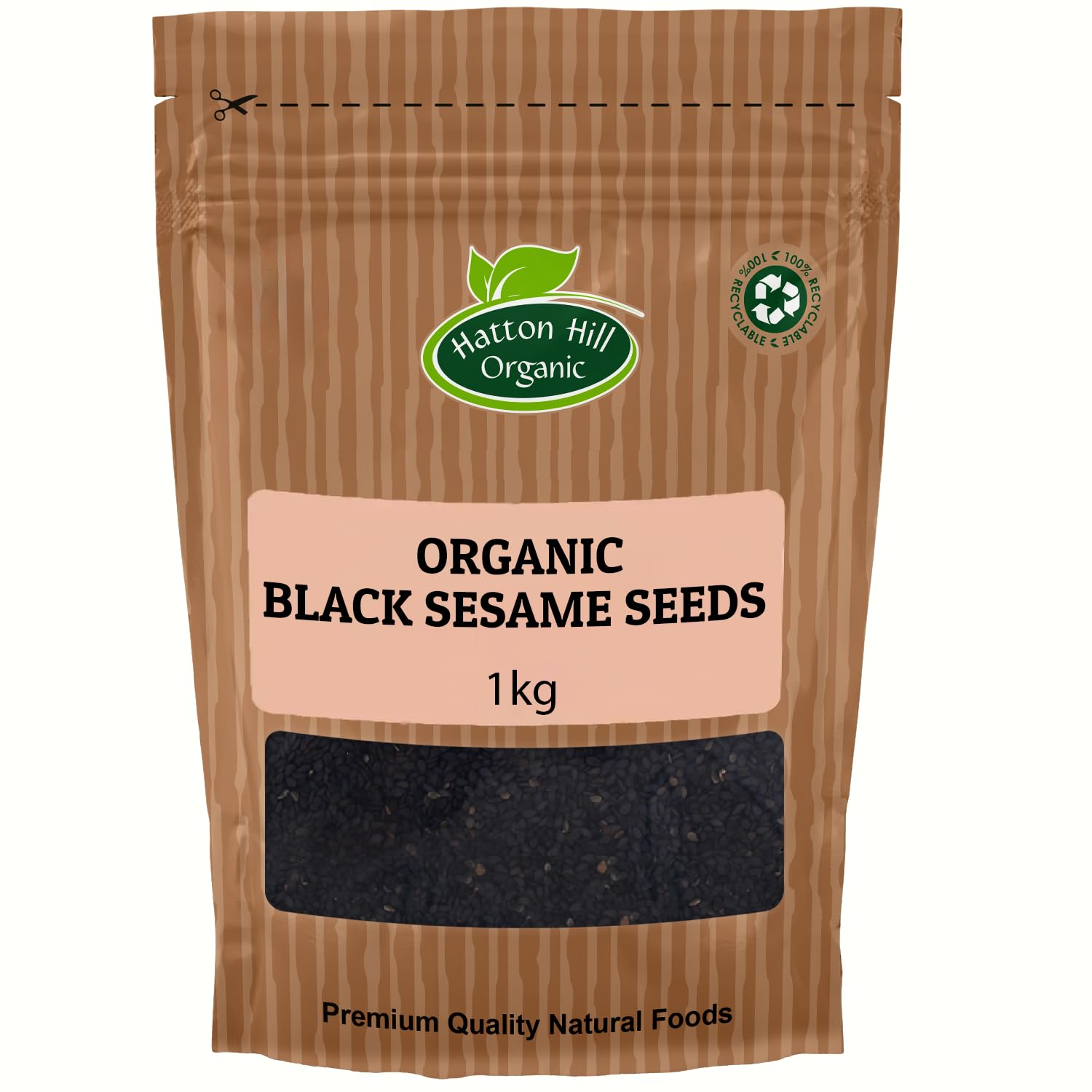 Hatton Hill Organic Black Sesame Seeds – 1kg Unhulled Superfood