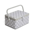 Hobby Gift Sewing Box - Medium Craft Storage Organizer, Grey Spot