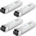 QSFPTEK 10G SFP+ SR Transceiver 4-Pack | 850nm 300m Multimode LC Module