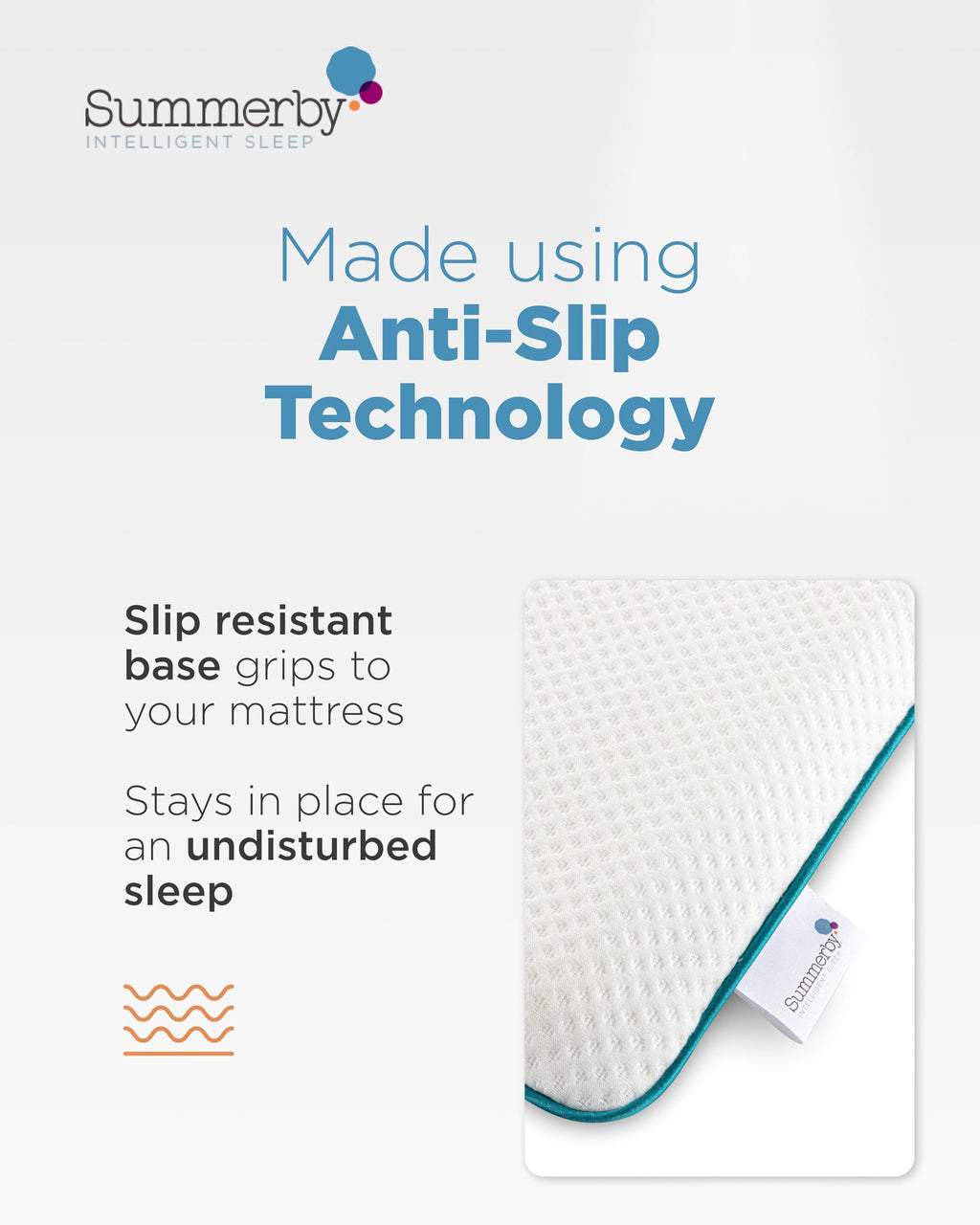 Summerby Sleep King Memory Foam Mattress Topper | Anti-Slip Base