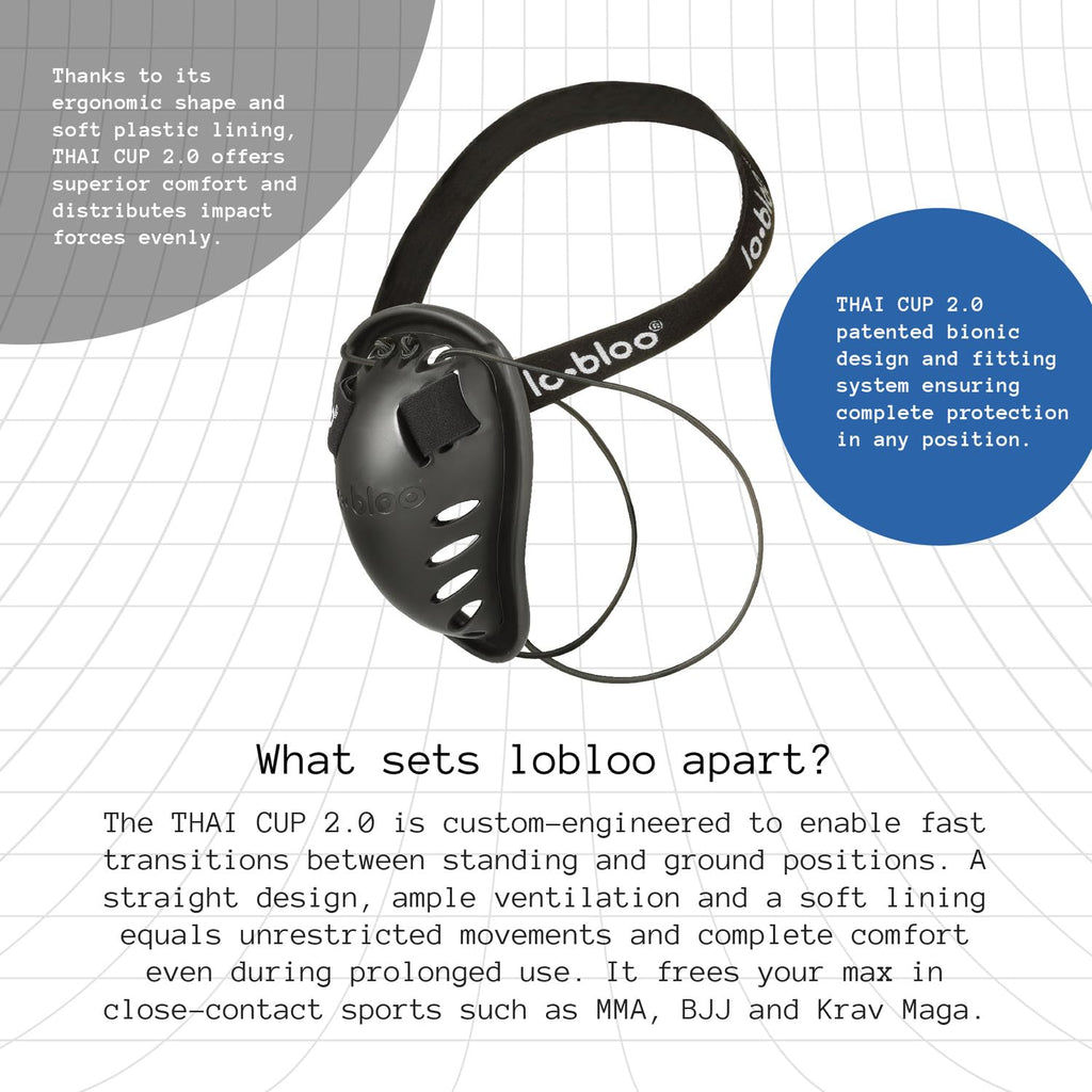lobloo Thai Cup 2.0 – Patented Athletic Groin Guard for MMA & Boxing