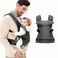 IULONEE Ergonomic Baby Carrier with Detachable Bibs - Grey (3-36 Months)
