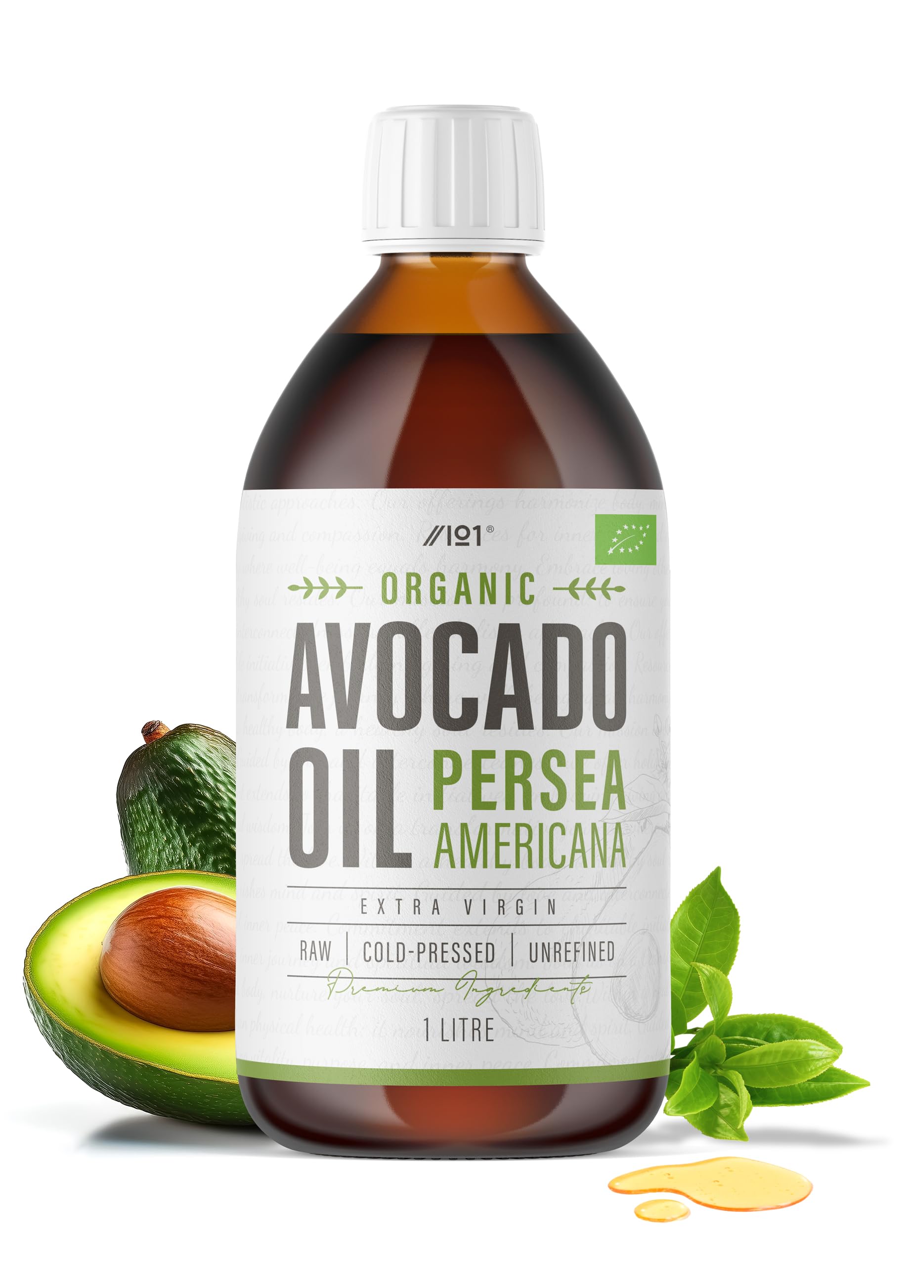 Alpha01 Organic Avocado Oil – 1L Extra Virgin & Cold Pressed Oil