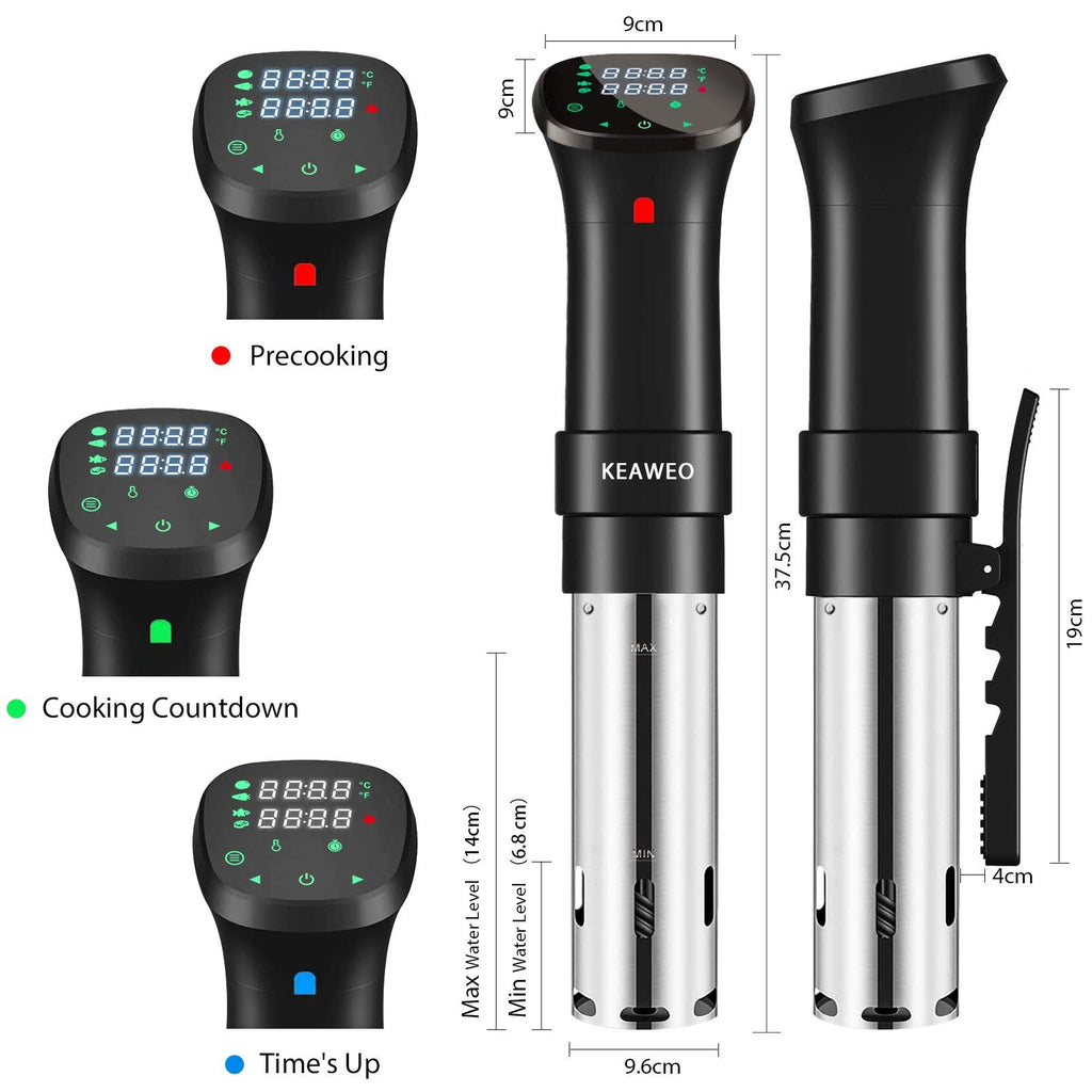 KEAWEO Sous Vide Machine | 1100W Thermal Immersion Circulator | Stainless Steel