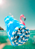 Starfish Blue Beach Towel – Large Velour Cotton Sun Lounger