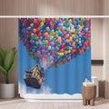 Flying House Shower Curtain – Waterproof Mold Resistant Fabric