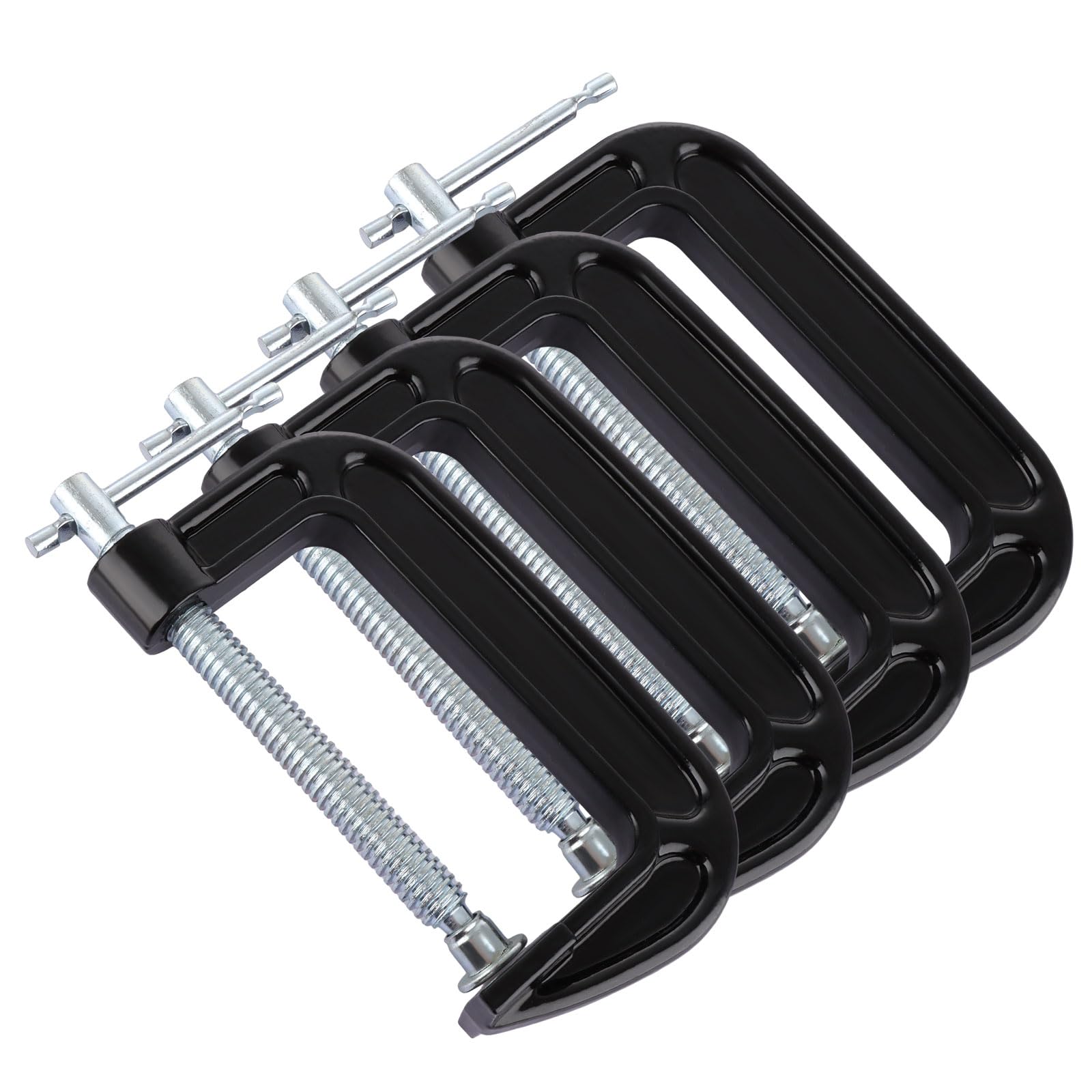 WOPPLXY 4-Pack Heavy Duty G-Clamps – 4 Inch Steel C-Clamps for Woodworking