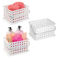 iDesign Portable Plastic Shower Caddy with Handle - Stackable, Set of 3