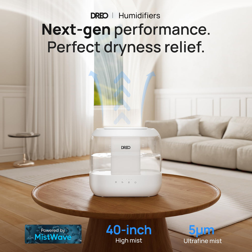 Dreo 4L Cool Mist Humidifier – Quiet Ultrasonic Diffuser with Night Light