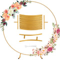 PlusFive 6.9ft Gold Round Backdrop Stand | Metal Circle Wedding Arch Frame