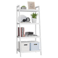 SMIBUY 4-Tier Bamboo Ladder Shelf – Freestanding Bookshelf & Plant Stand
