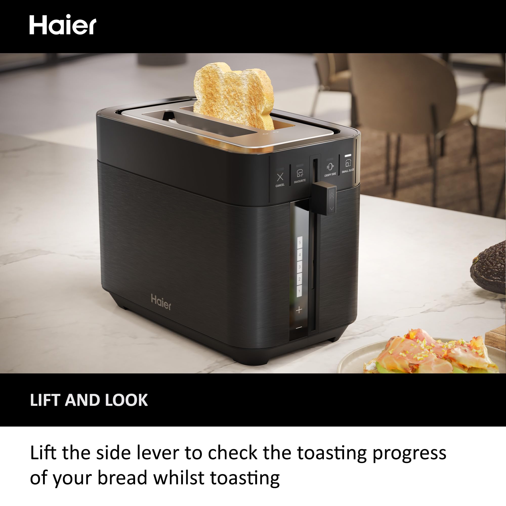 Haier I-Master Series 5 Toaster | 2-Slice Stainless Steel with XL Slots