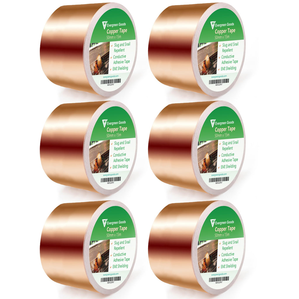 EVG Slug Copper Tape – 50mm x 15m Adhesive Snail Repellent Barrier