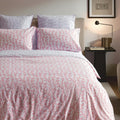 LERUUM Pink Lilac Floral Duvet Cover | 200TC Cotton Percale Bedding Set