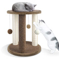 Aibuddy Cat Scratching Post – 3-Post Sisal Tower with Perch and Toys
