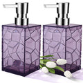Jolof Store 2-Pack Acrylic Soap Dispenser – Rustproof Lavender Purple