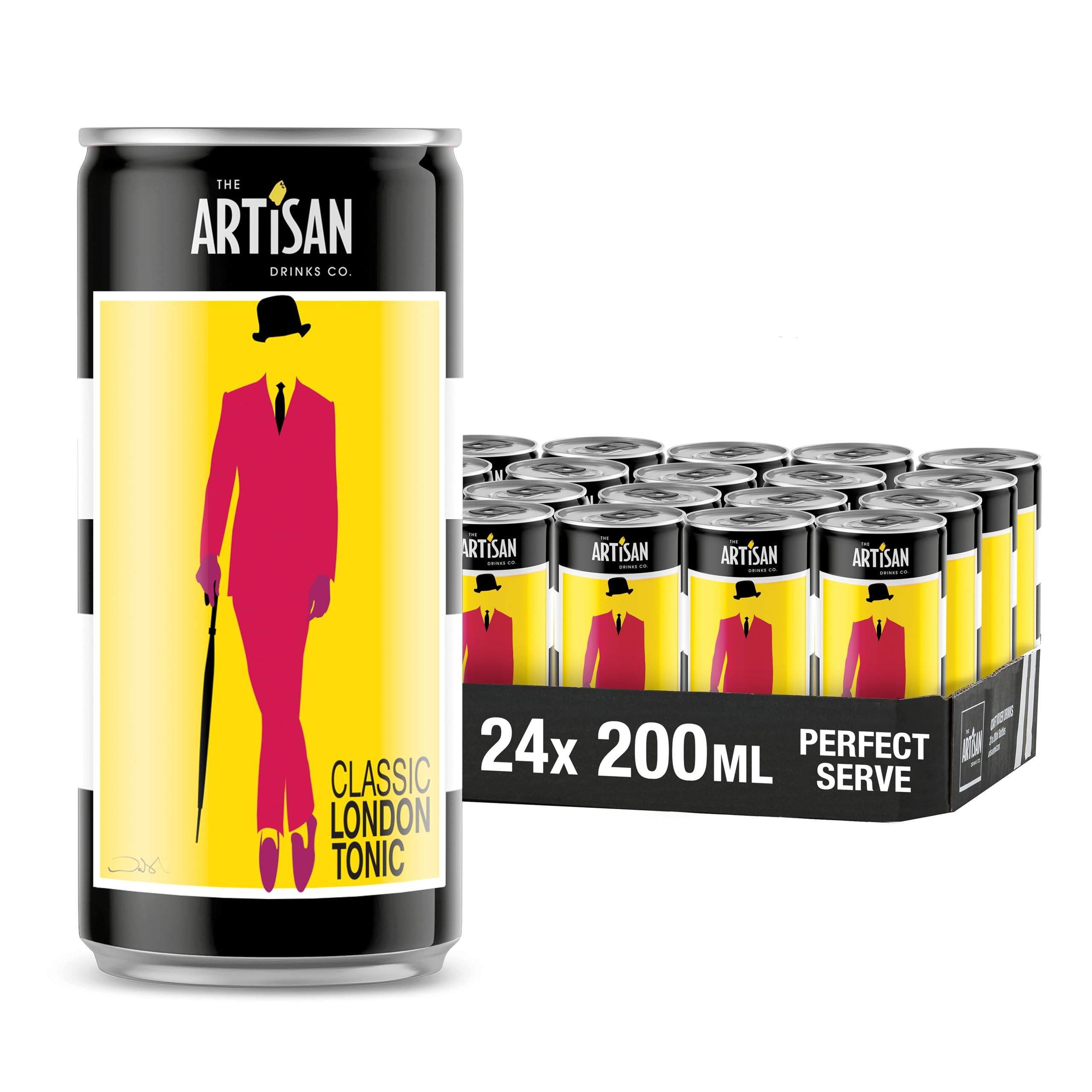 Artisan Drinks Classic London Tonic Water – 24 x 200ml Cans