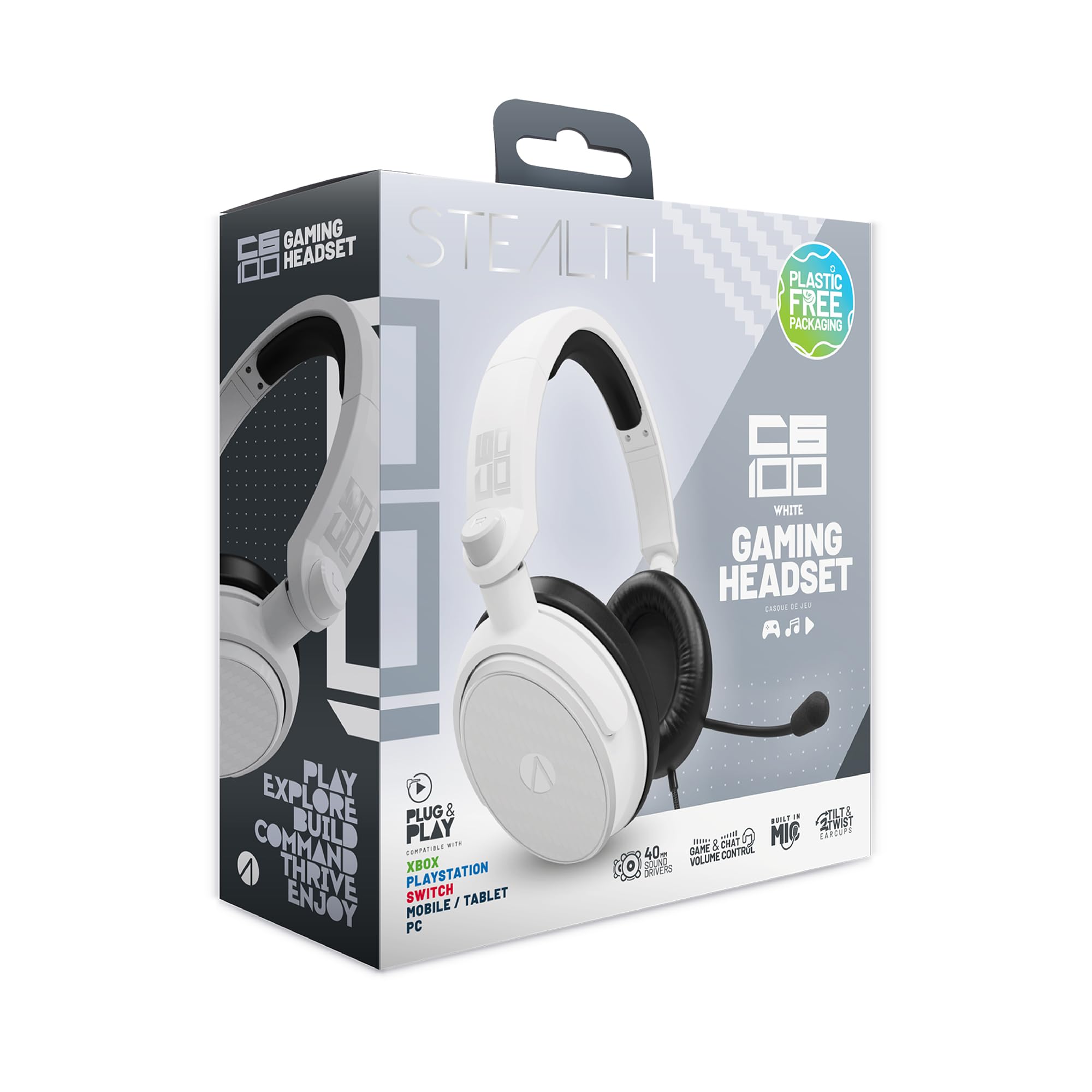 Stealth C6-100 Wired Gaming Headset for Consoles – Matte White