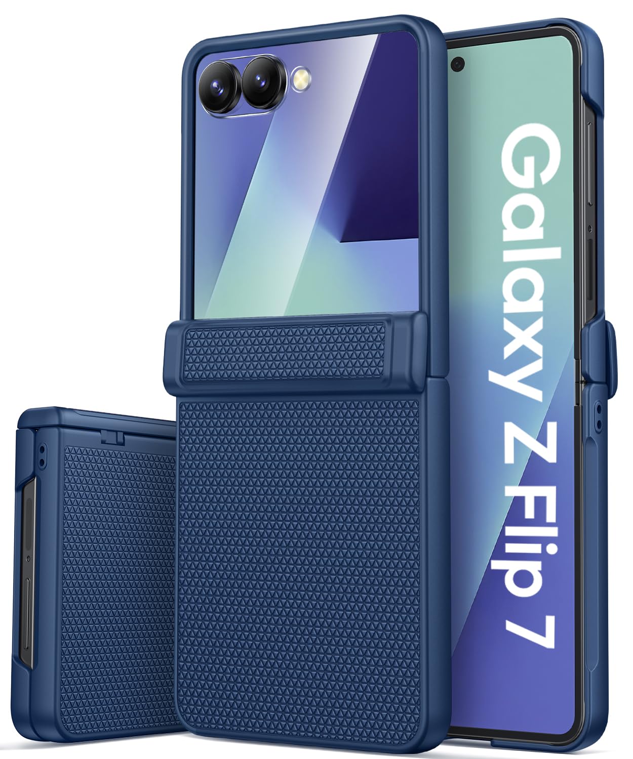 Sixbox Samsung Galaxy Z Flip 7 Slim Case with Hinge Protection - Blue