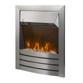 Zanussi 2kW Stainless Steel Electric Inset Fire Stove with Remote